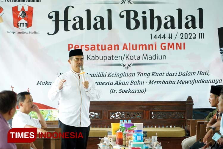 Wabup Madiun H. Hari Wuryanto menghadiri halbi PA GMNI Madiun Raya. (Foto: Yupi Apridayani/TIMES Indonesia)