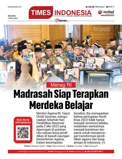 Edisi Selasa, 2 Mei 2023: E-Koran, Bacaan Positif Masyarakat 5.0