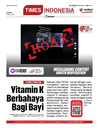 	Edisi Kamis, 4 Mei 2023: E-Koran, Bacaan Positif Masyarakat 5.0