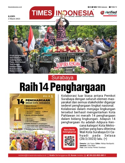Edisi Kamis, 2 Maret 2023: E-Koran, Bacaan Positif Masyarakat 5.0