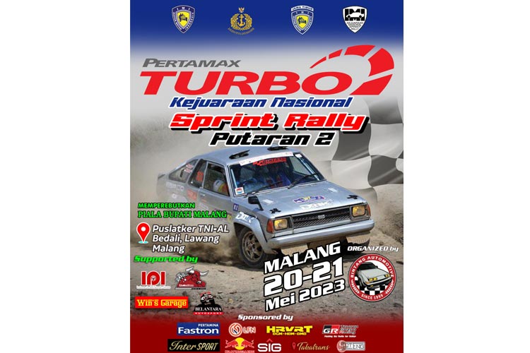 Pamflet Kejurnas Sprint Rally 2023 yang akan diselenggarakan di Malang. (Ist)