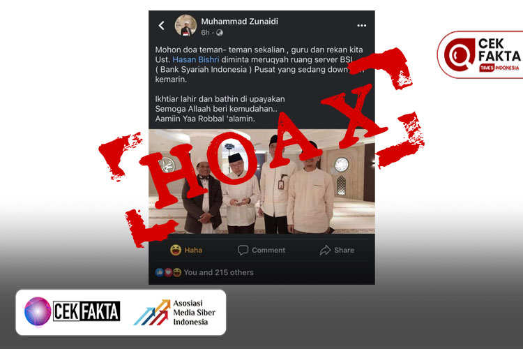 CEK FAKTA: Hoaks Hasan Bisri Ruqyah Ruang Server BSI