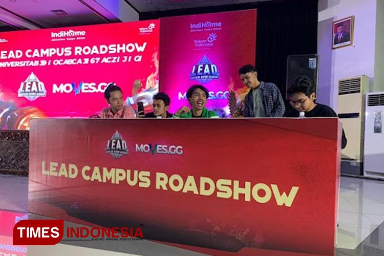 Peluncuran IndiHome Limitless Esport Academy (LEAD) Campus Roadshow di Untag Surabaya, Senin (15/5/2023).(Foto: Lely Yuana/TIMES Indonesia) 