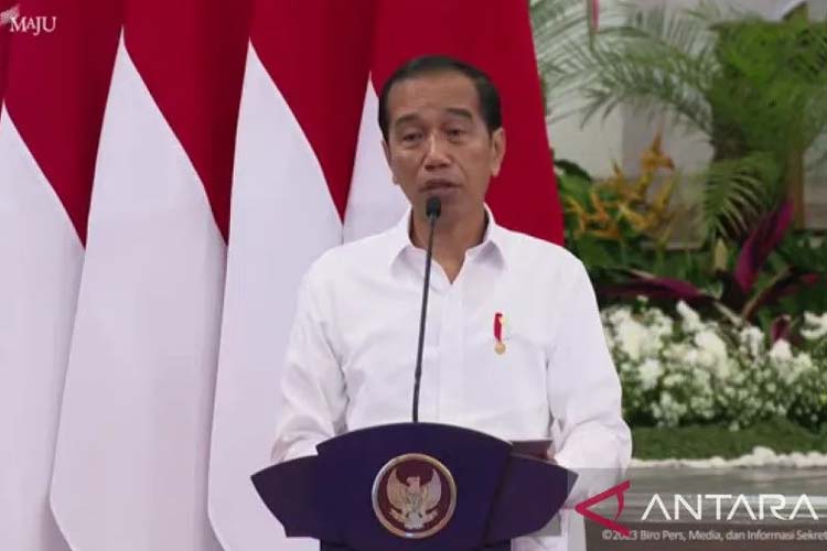 Presiden RI Jokowi mencanangkan pelaksanaan Sensus Pertanian 2023. (FOTO: ANTARA/Desca Lidya Natalia)