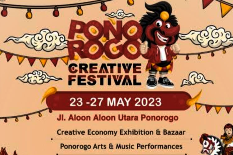Ponorogo Creative Festival 2023 akan digelar mulai tanggal 23 hingga 27 Mei 2023. (Foto: Disbudparpora)