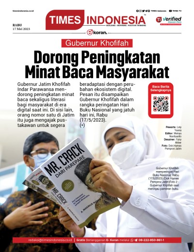 Edisi Rabu, 17 Mei 2023: E-Koran, Bacaan Positif Masyarakat 5.0