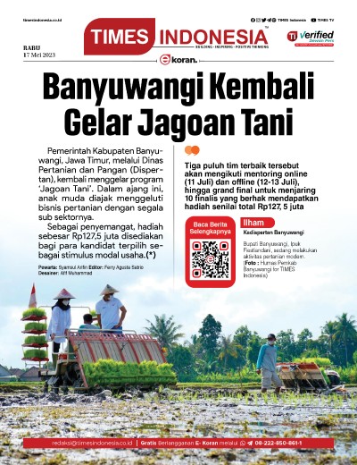 Edisi Rabu, 17 Mei 2023: E-Koran, Bacaan Positif Masyarakat 5.0