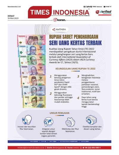 	Edisi Jumat, 19 Mei 2023: E-Koran, Bacaan Positif Masyarakat 5.0 