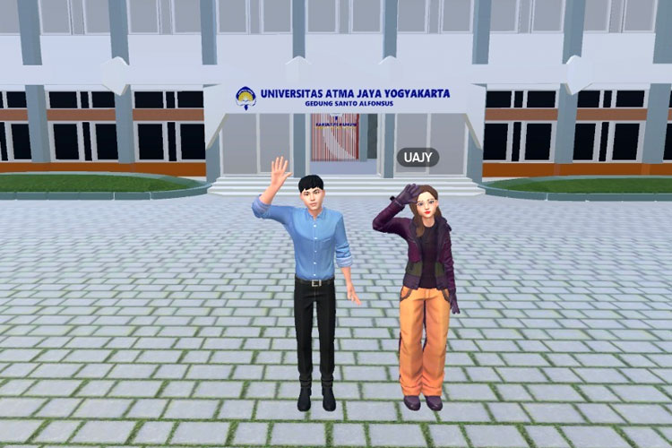 Sebuah platform Metaverse yang tengah disiapkan oleh UAJY mendatang. (Foto: Humas UAJY)
