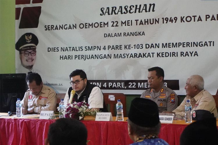 Punya Histori Perjuangan Serangan Umum Tahun 1949, Mas Bup Dhito Minta SMPN 4 Pare Lakukan Kajian Sejarah