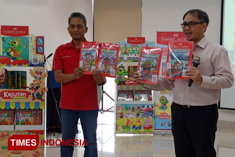 Peluncuran Little Creatives di Kantor Faber-Castell Surabaya, Senin (22/5/2023).(Foto: Lely Yuana/TIMES Indonesia)
