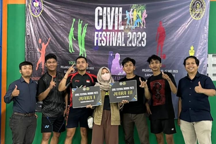 Mahasiswa ITNY Borong Juara Ajang Badminton Competitions Civil Festival