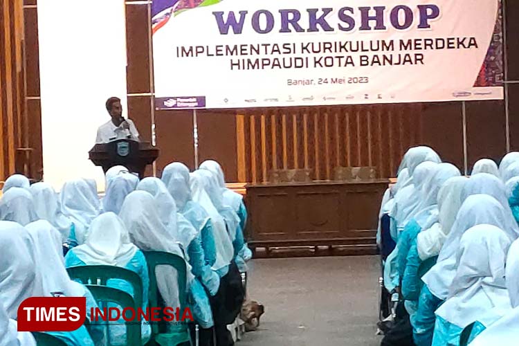 Workshop yang digelar Himpaudi Kota Banjar di Aula Setda Kota Banjar. (Foto: Susi/TIMES Indonesia) 