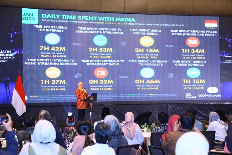 Gubernur Khofifah Dorong Pelaku Media Makin Adaptif Lakukan Konvergensi