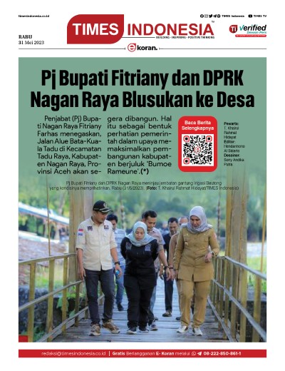 Edisi Rabu, 31 Mei 2023: E-Koran, Bacaan Positif Masyarakat 5.0
