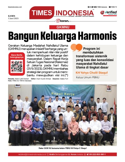 Edisi Kamis, 1 Juni 2023: E-Koran, Bacaan Positif Masyarakat 5.0