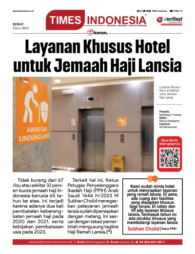 	Edisi Jumat, 2 Juni 2023: E-Koran, Bacaan Positif Masyarakat 5.0