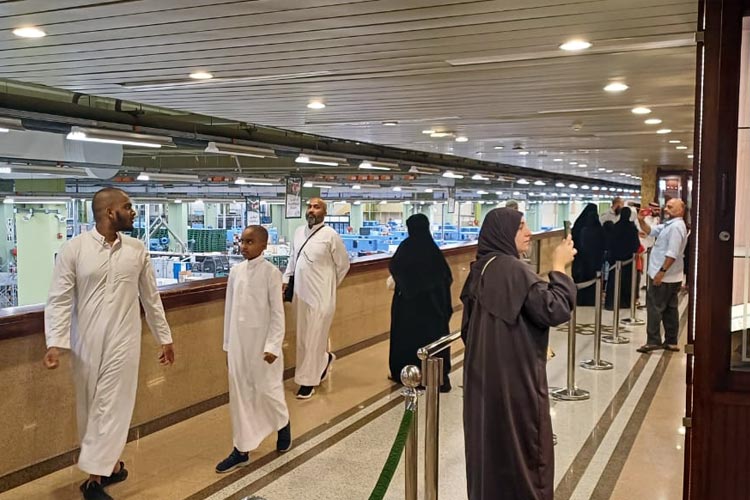 Suasana percetakan Alquran terbesar di dunia di Madinah. (FOTO: MCH 2023)