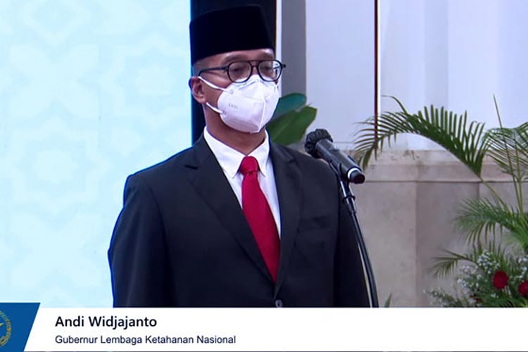 Gubernur Lemhanas RI, Andi Widjajanto. (Foto: Tangkapan layar Youtube Sekretariat Presiden)