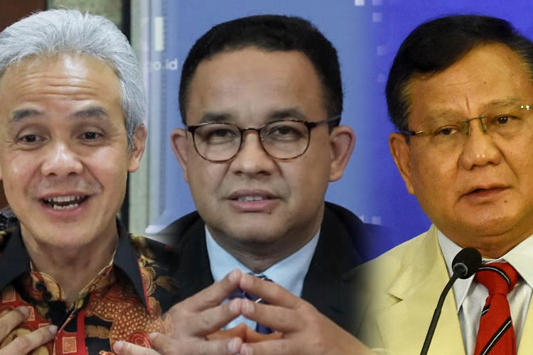 Tiga Capres 2024 potensial antara lain Ganjar Pranowo, Prabowo Subianto, Anies Baswedan. (FOTO: AFP dan Pemprov Jawa Tengah dan DKI Jakarta)