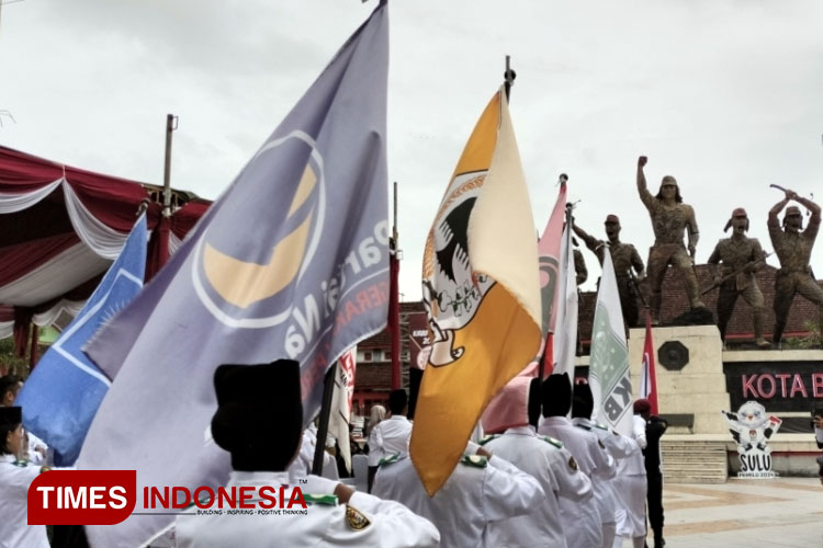 KPU Kota Blitar Terima Estafet Kirab Pemilu 2024 di Monumen PETA