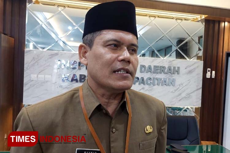 Inspektur Daerah Kabupaten Pacitan, Mahmud saat menyampaikan tentang pengawasan. (Foto: Rojihan/TIMES Indonesia)