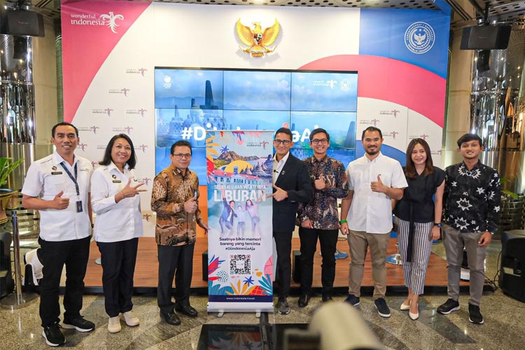 Kolaboraksi Kemenparekraf, Kemendikbud Ristek dan Online Travel Agent mencetus kampanye ‘Liburan Sekolah #DiIndonesiaAja’. (Foto : Dwi Marhen Yono for TIMES Indonesia)