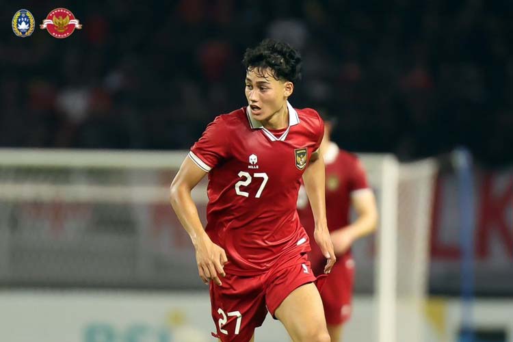 Rafael Struijk saat menjalani debut bersama Timnas Indonesia. (Foto: PSSI)