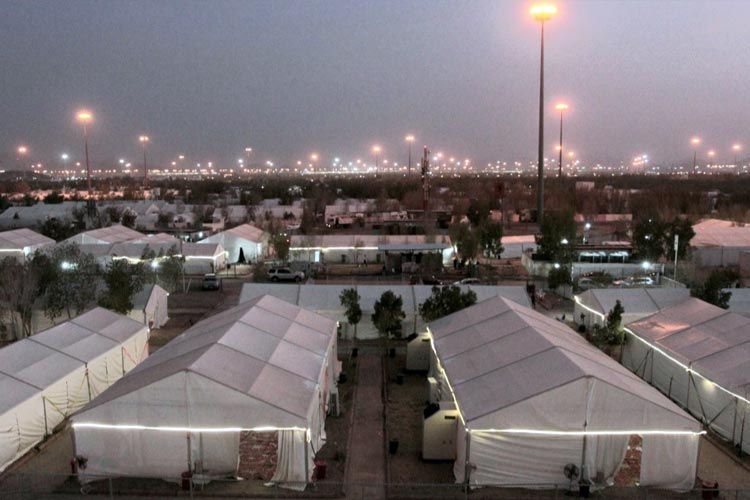 Tenda-tenda di Arafah tempat jemah haji Indonesia. (FOTO: MCH 2023)