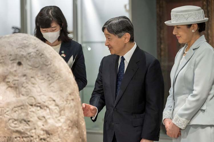 Kaisar Jepang Hironomiya Naruhito bersama Permaisuri Masako mengunjungi Museum Nasional di Jakarta, Selasa (20/6/2023). (Foto: ANTARA/HO-Kemendikbudristek)