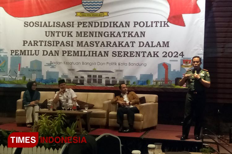 Hadir dalam Pendidikan Politik, Dandim 0618 BS Berpesan untuk Dukung Pemilu Aman