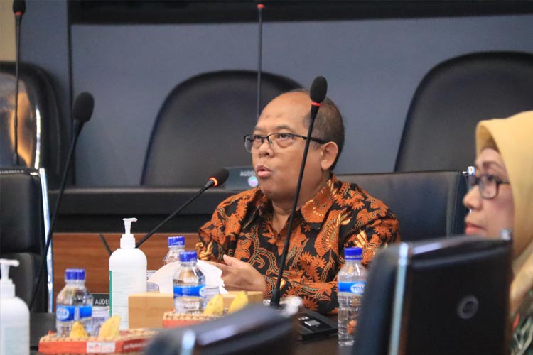 Kepala Badan (Litbang SDM), Kementerian Kominfo, Hary Budiarto saat menyampaikan 4 pilar pembangunan infrastruktur digital di hadapan Pemerintah Kabupaten Mojokerto. (Dok. Kominfo for TIMES Indonesia)