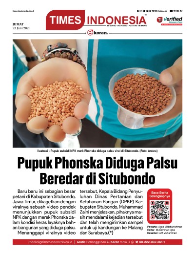 Edisi Jumat, 23 Juni 2023: E-Koran, Bacaan Positif Masyarakat 5.0