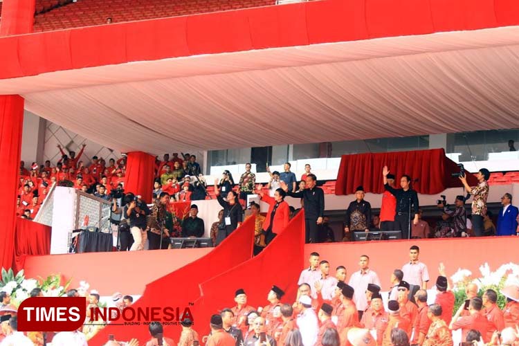 Ketua Umum PDIP, Megawati Soekarnoputri, mengingatkan bahwa Indonesia menjadi negara berdaulat dan bebas aktif setelah bunyi proklamasi didengungkan. (Foto: Tria Adha/TIMES Indonesia)