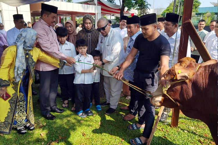 Peringati Idul Adha, Kesetjenan DPD RI Bagikan Daging Kurban ke Pegawai dan Warga