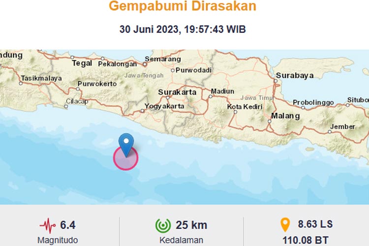 Gempa Bumi M 6,6 Guncang Bantul, Getaran Terasa Hingga Jawa Timur ...