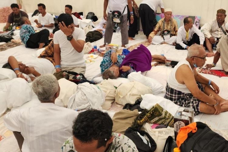 Kondisi jemaah haji asal Kabupaten Blitar ( Foto : Dokumentasi jemaah haji)