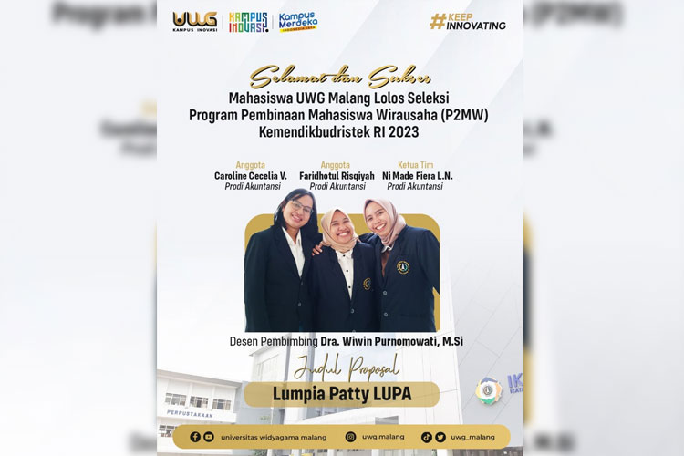 Proposal Tim Lumpia Patty LUPA Lolos Pendanaan P2MW Kemendikbud Diktiristek 2023