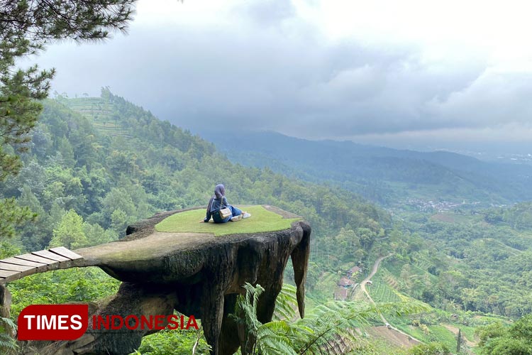 Wisata Goa Pinus, Kota Batu. Lokasi ini menawarkan pemandangan dan kesejukan hutan pinus, (FOTO: Mohammad Dian Pornomo/TIMES Indonesia).