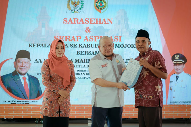 Ketua DPD RI Siap Kawal 7 Aspirasi Asosiasi Kepala Desa se-Mojokerto