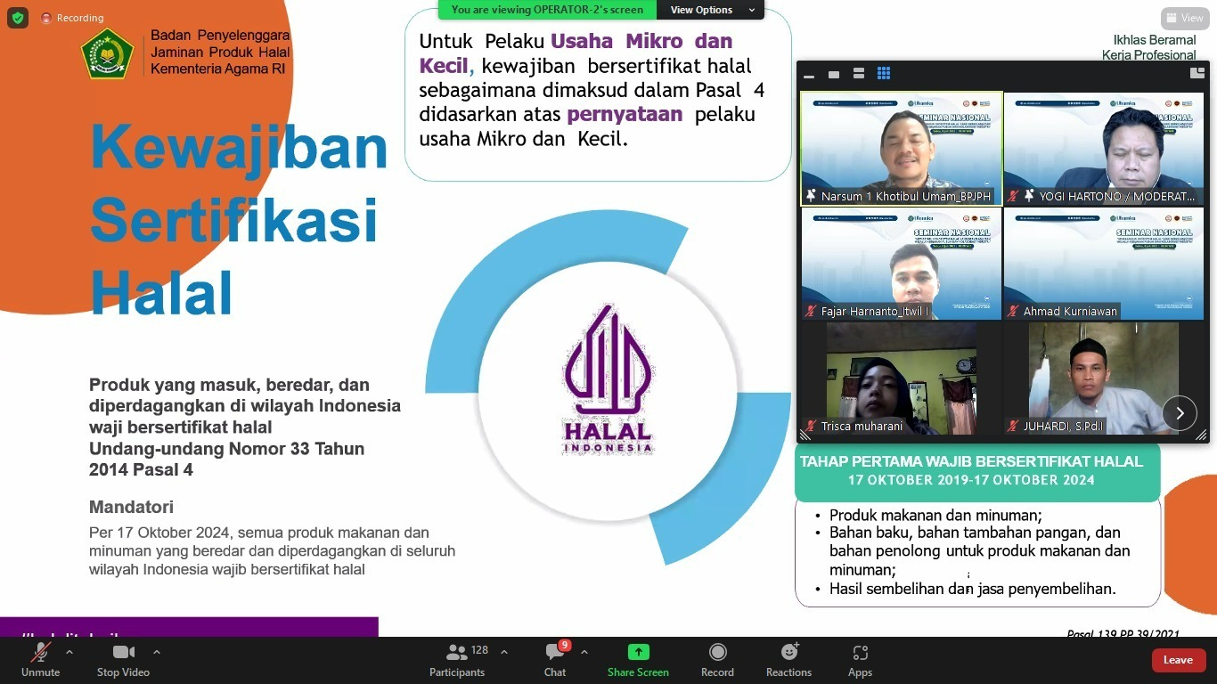 BPJPH Buka Kuota Satu Juta Sertifikasi Halal Gratis Tahun 2023