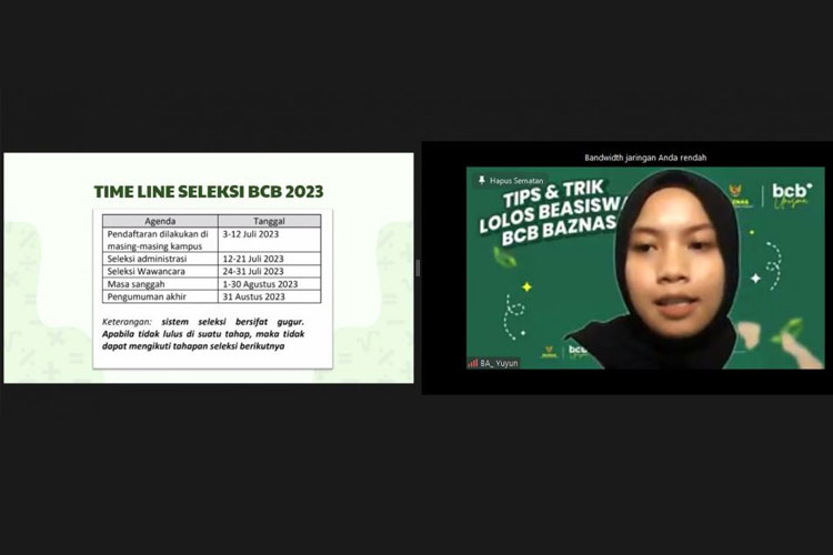 Mahasiswa Unisma Malang Gelar Sharing Session “Tips & Trik Lolos Beasiswa BCB Baznas 2023”