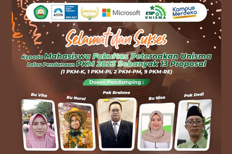 FAPET Unisma Malang Memborong Pendanaan PKM KEMDIKBUD 2023