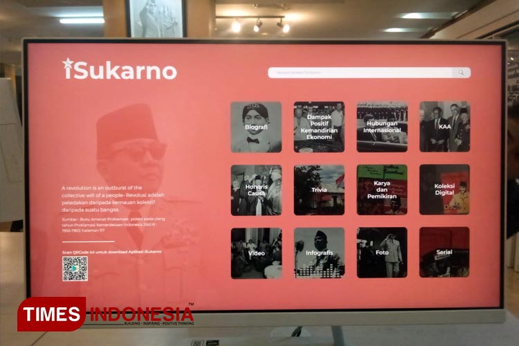 Tampilan Aplikasi ISukarno yang diambil dalam Museum Bung Karno (FOTO: Bunga Fitriati/TIMES Indonesia)