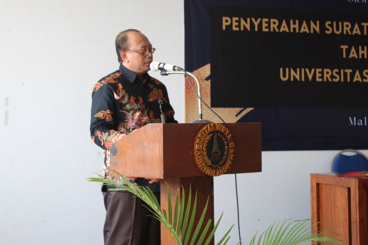 Rektor UWG Malang Melantik Ketua ORMAWA Periode 2023/2024 di Universitas Widyagama Malang