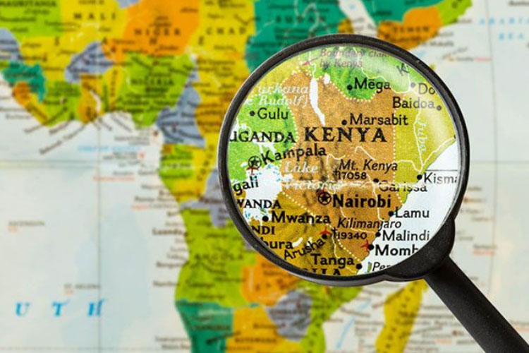Ilustrasi - Peta negara Kenya. (Foto: Antara)