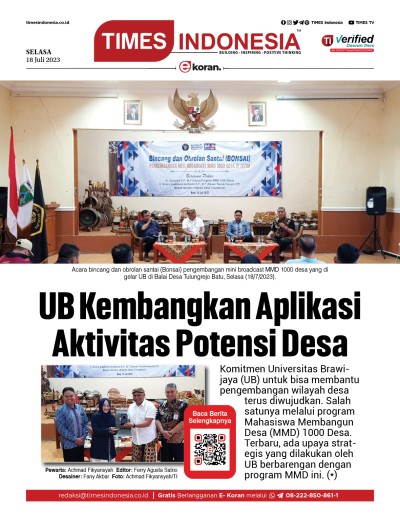 Edisi Selasa, 18 Juli 2023: E-Koran, Bacaan Positif Masyarakat 5.0