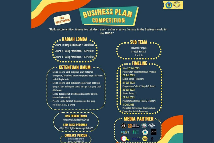 Bebaskan Registrasi, Himpunan Mahasiswa Prodi Manajemen Unipma Gelar Lomba Ide Bisnis