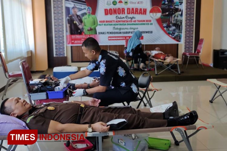 Kebutuhan di UTD Terus Meningkat, Kejaksaan Bondowoso Gelar Donor Darah