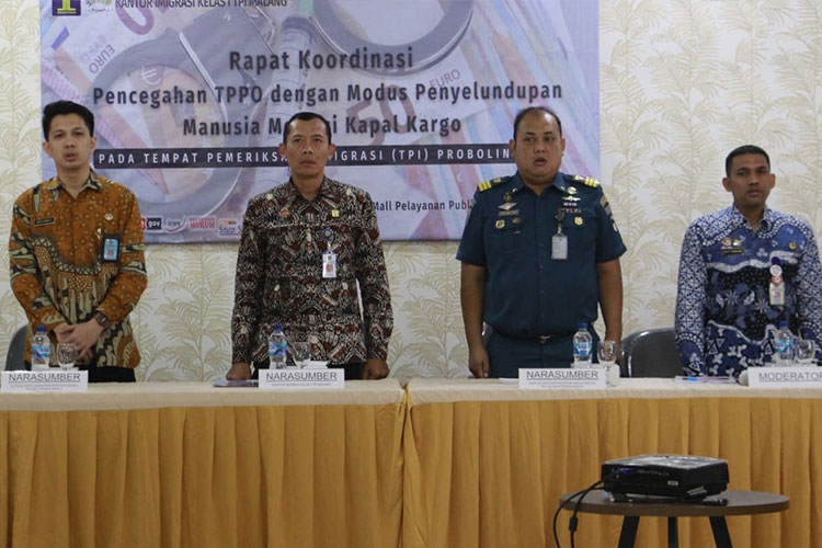 Imigrasi Malang menggelar Rapat Koordinasi tentang Upaya Pencegahan TPPO melalui Modus Penyelundupan Manusia Melalui Kapal Kargo. (Foto: Imigrasi Malang)